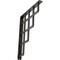 Ekena Millwork Diane Wrought Iron Bracket, (Single center brace), Antiqued Pewter 1 1/2"W x 12"D x 15"H BKTM01X12X15SDIAPW - alternate 1